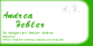 andrea hebler business card